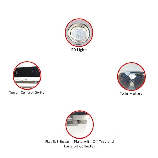 Valenti VH1129TS 900 mm Semi Integrated Hood