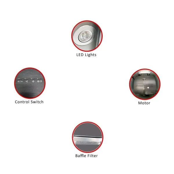 Valenti VH8019TS 900 mm Chimney Hood