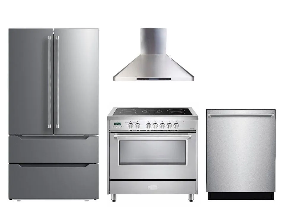 Verona VDFSEE365SS Stainless Steel 36" Designer Electric Glass Top Range - Designer Series