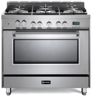 Verona VPFSGE365SS Stainless Steel 36" Dual Fuel Single Oven Range - Prestige Series