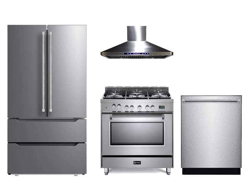 Verona VPFSGE365SS Stainless Steel 36" Dual Fuel Single Oven Range - Prestige Series