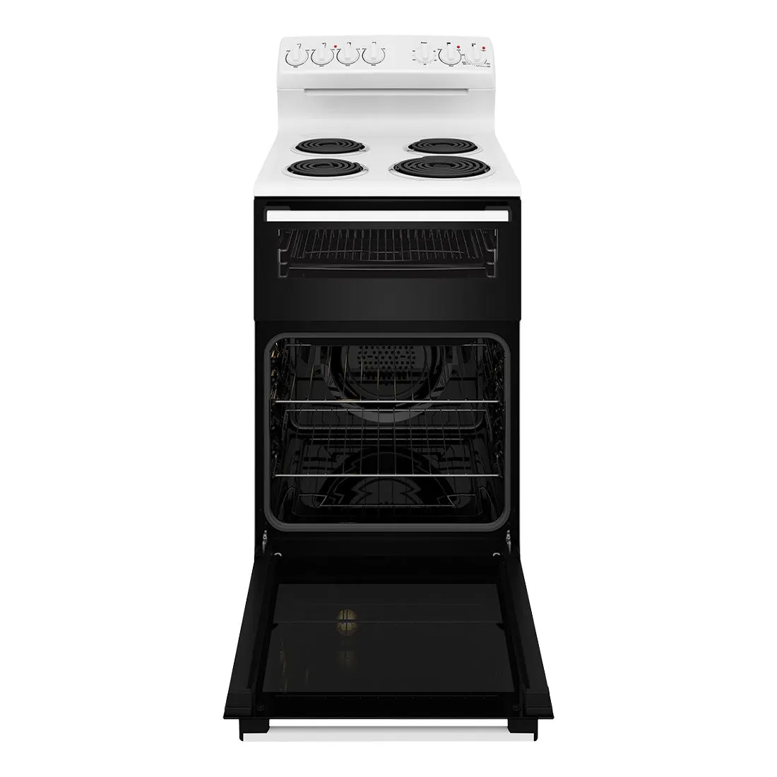 Westinghouse 54cm Freestanding Electric Oven and Coil Cooktop White
