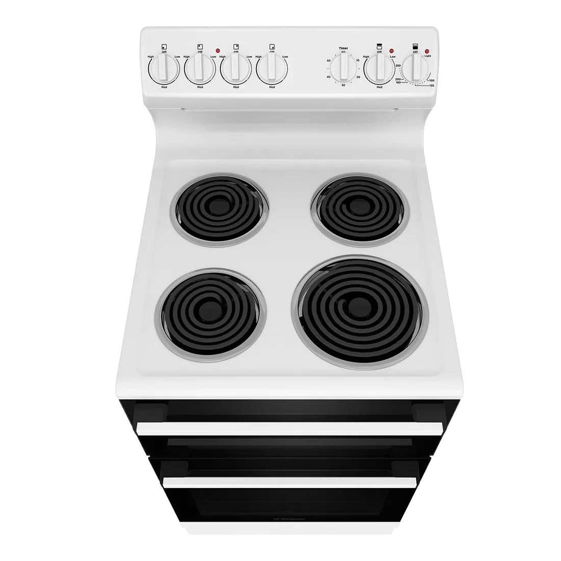 Westinghouse 54cm Freestanding Electric Oven and Coil Cooktop White