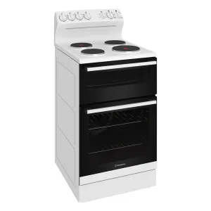 Westinghouse 54cm Freestanding Electric Oven and Solid Cooktop White