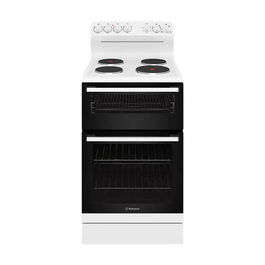 Westinghouse 54cm Freestanding Electric Oven and Solid Cooktop White