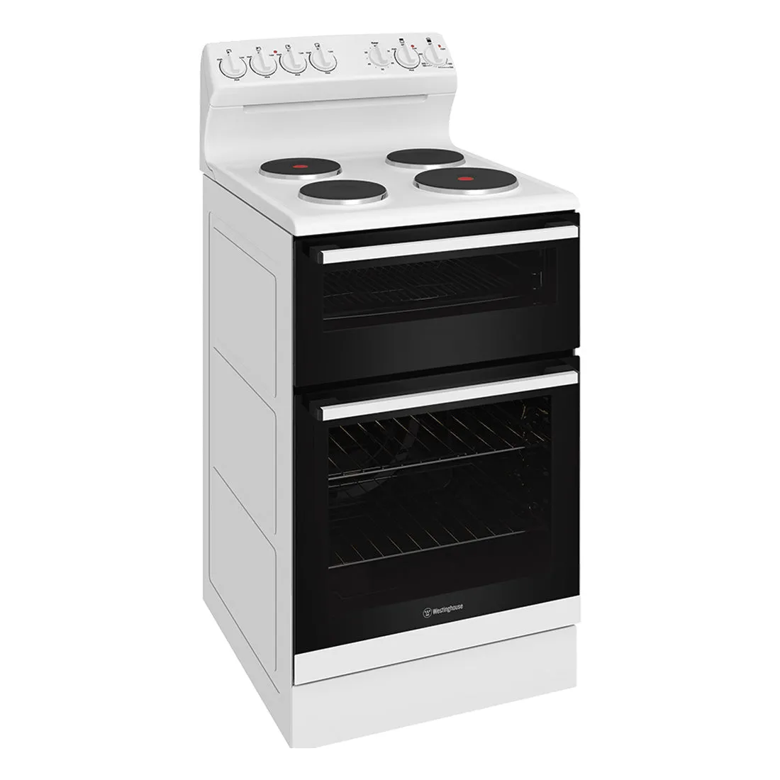Westinghouse 54cm Freestanding Electric Oven and Solid Cooktop White