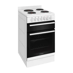 Westinghouse 54cm Freestanding Electric Oven and Solid Cooktop White