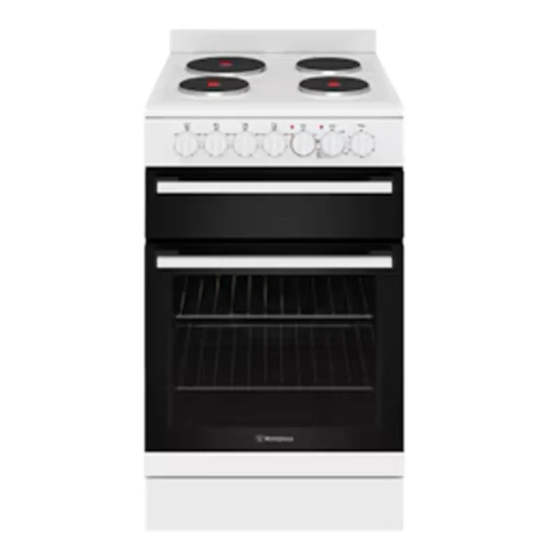 Westinghouse 54cm Freestanding Electric Oven and Solid Cooktop White