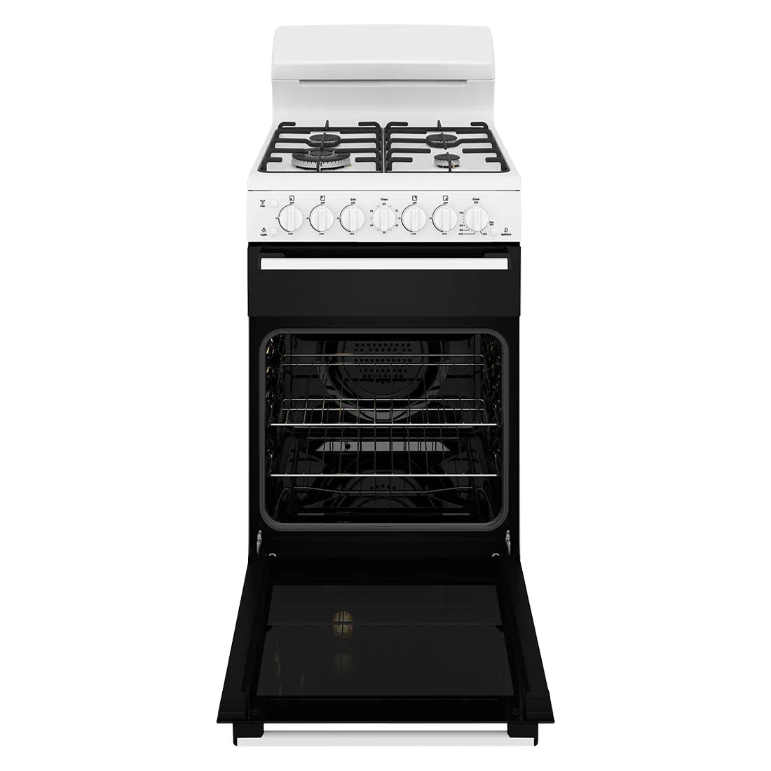 Westinghouse 54cm Freestanding Gas Oven and Gas Cooktop White