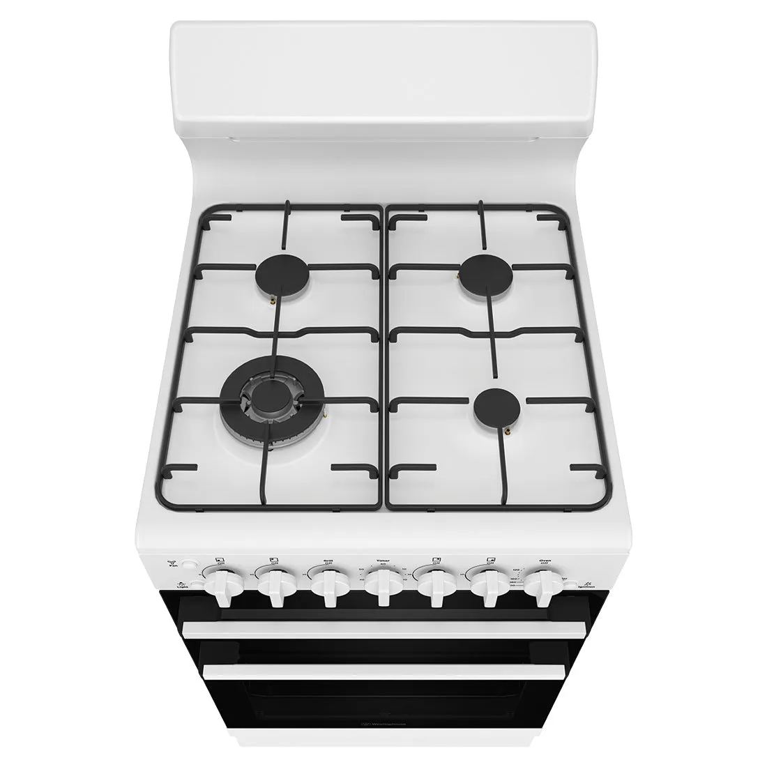 Westinghouse 54cm Freestanding Gas Oven and Gas Cooktop White