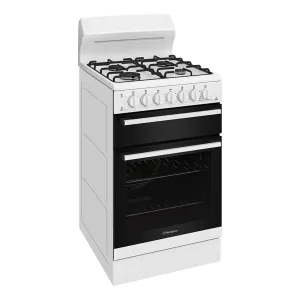 Westinghouse 54cm Freestanding Gas Oven and Gas Cooktop White