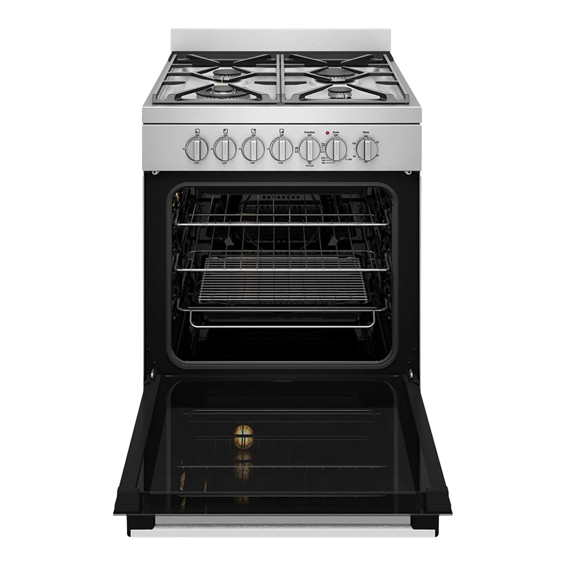 Westinghouse 60cm Freestanding Electric Oven and Gas Cooktop Stainless Steel