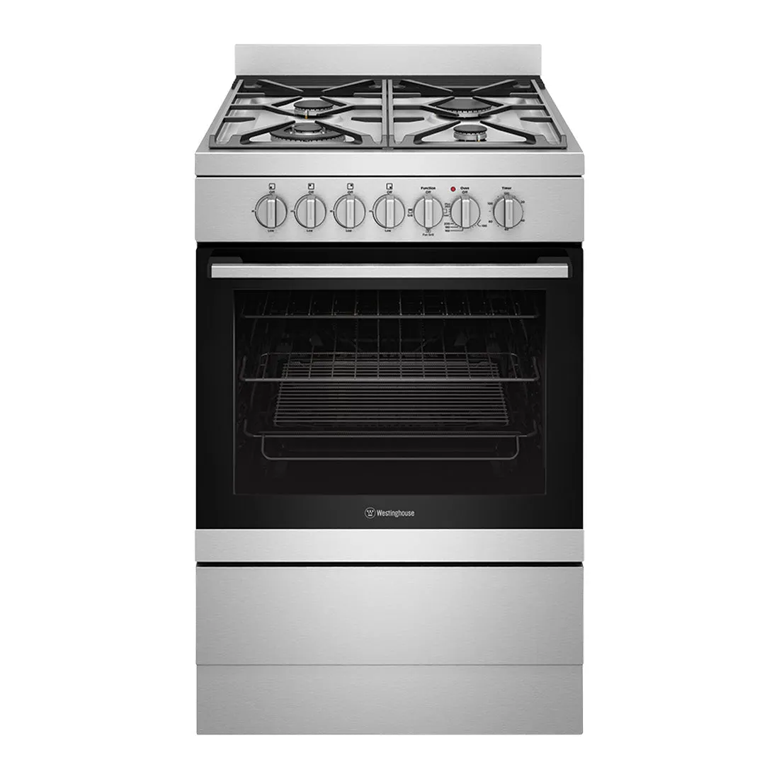 Westinghouse 60cm Freestanding Electric Oven and Gas Cooktop Stainless Steel