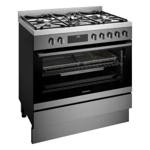 Westinghouse 90cm Dual Fuel Freestanding Oven with AirFry Dark Stainless Steel