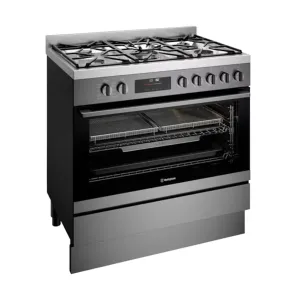 Westinghouse 90cm Dual Fuel Pyrolytic Freestanding Oven with AirFry Dark Stainless Steel