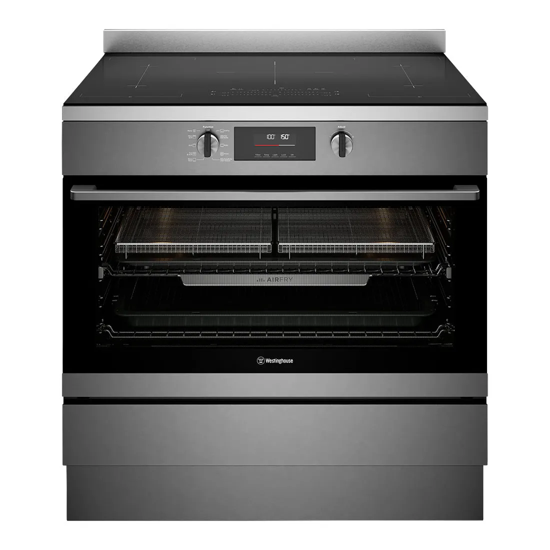 Westinghouse 90cm Electric Pyrolytic Freestanding Oven with AirFry Dark Stainless Steel