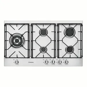 Westinghouse WHG952SB 90cm Stainless Steel Gas Cooktop