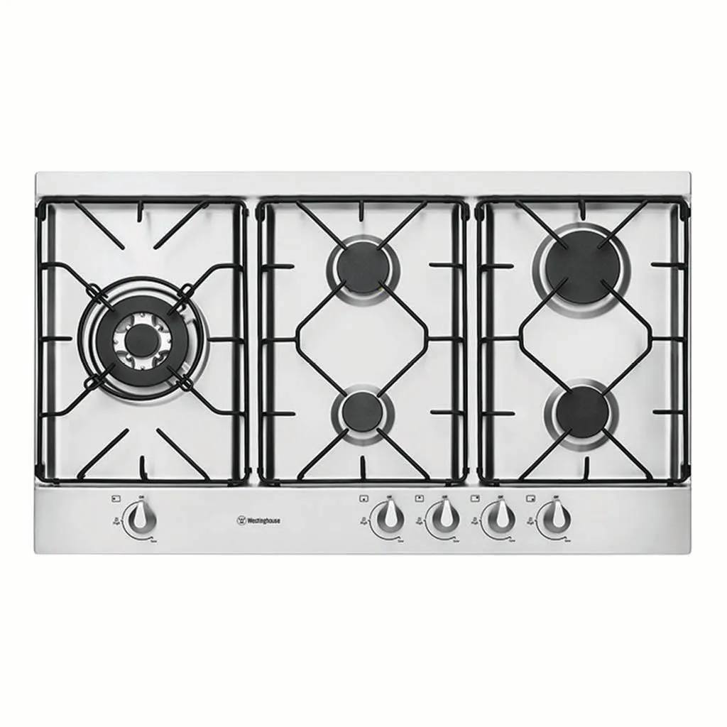 Westinghouse WHG952SB 90cm Stainless Steel Gas Cooktop