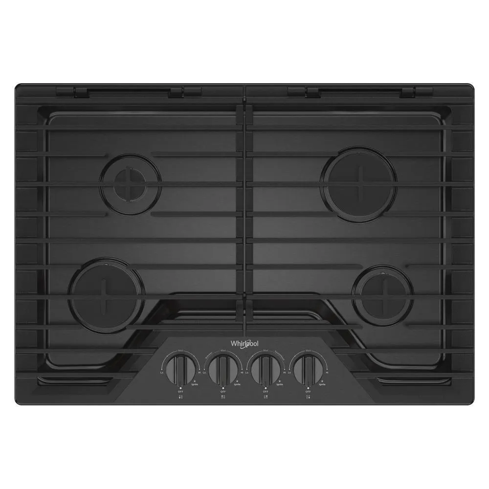 Whirlpool WCGK5030PV 30-Inch Gas Cooktop With Ez-2-Lift&#8482; Hinged Cast-Iron Grates