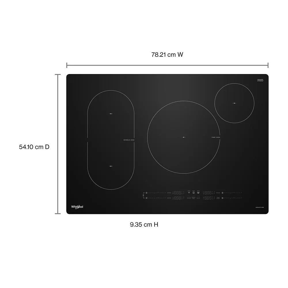 Whirlpool WCIT7030SB 30" Intelligent Induction Cooktop With Temp Cook&#8482; Technology
