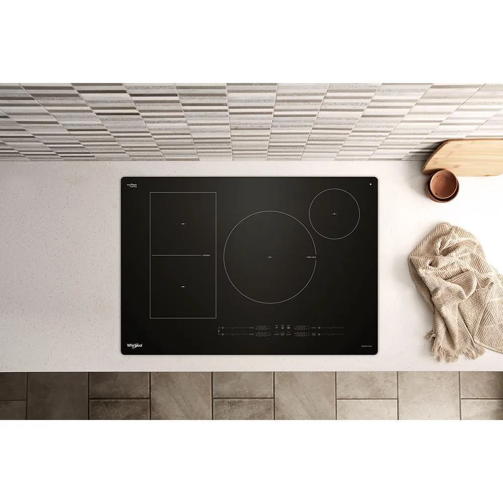 Whirlpool WCIT7530SB 30" Intelligent Induction Cooktop With Temp Cook&#8482; Technology And Wipeclean&#8482; Coating