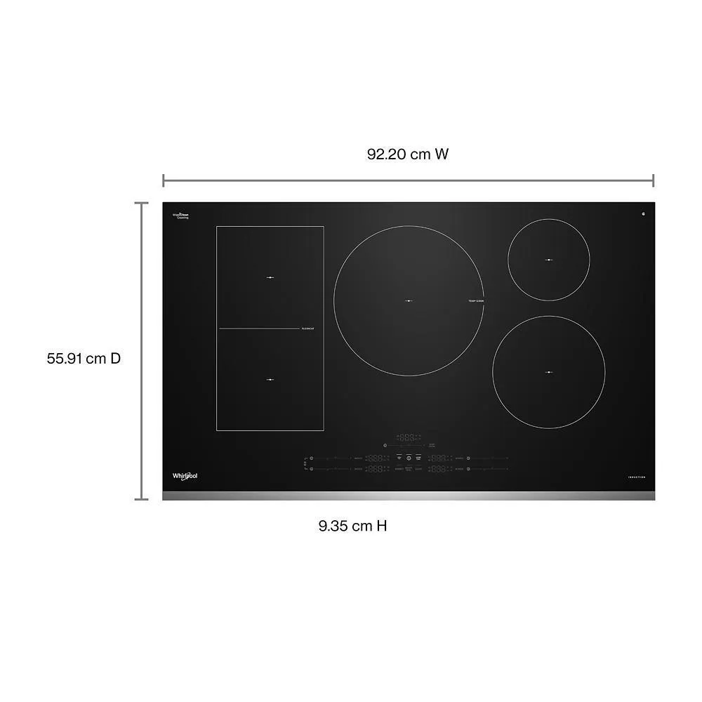 Whirlpool WCIT7536SS 36" Intelligent Induction Cooktop With Temp Cook&#8482; Technology And Wipeclean&#8482; Coating