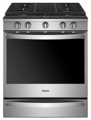 Whirlpool WEG750H0HZ 5.8 Cu. Ft. Smart Slide-In Gas Range With Ez-2-Lift Hinged Cast-Iron Grates