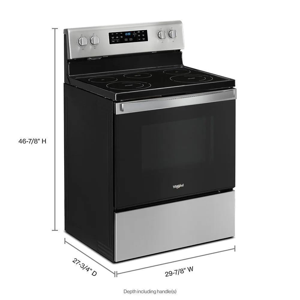Whirlpool WFE535S0JS 5.3 Cu. Ft. Whirlpool Electric Range With Frozen Bake Technology