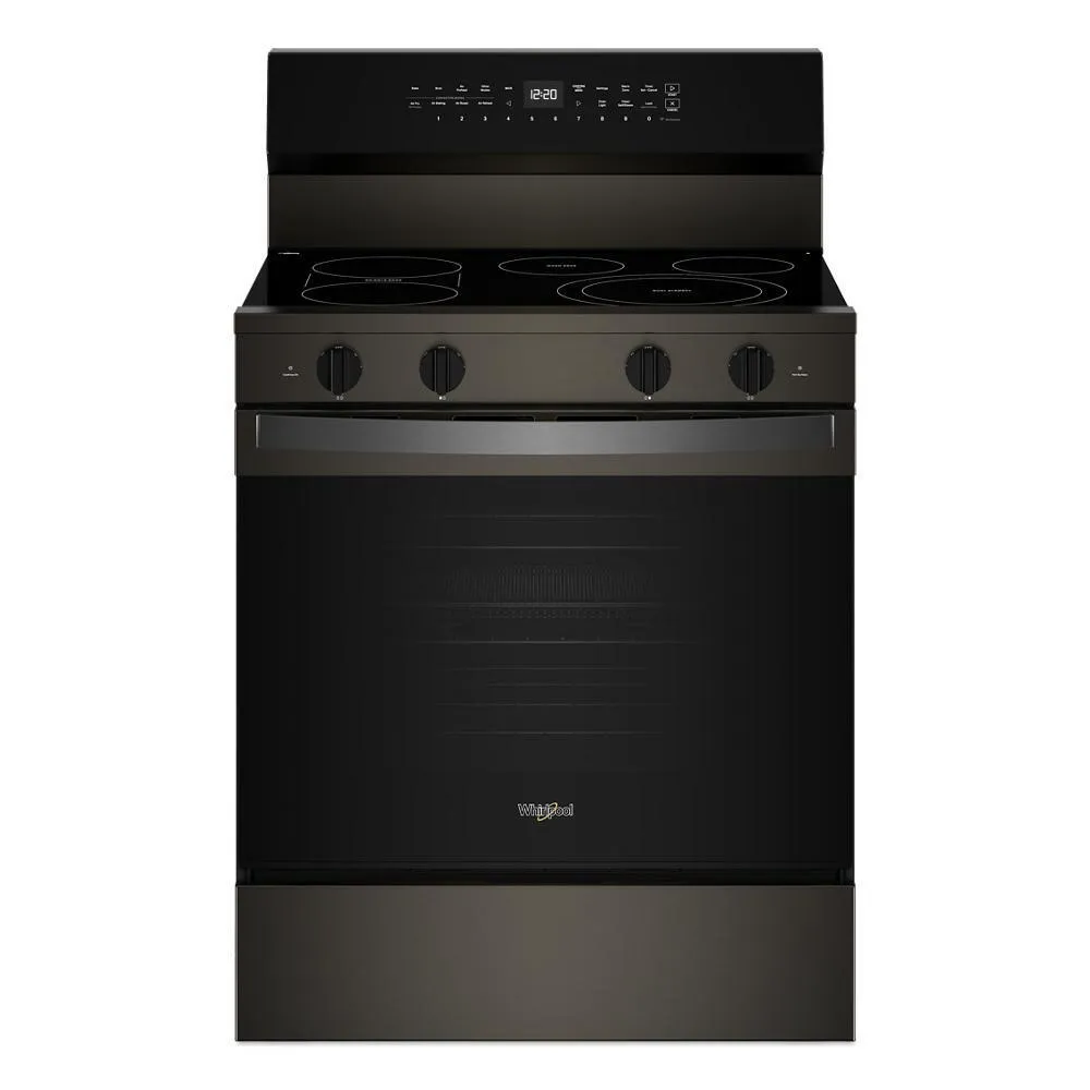 Whirlpool WFES7530RV 30-Inch Smart Electric Smart Range With Air Cooking Technology, No Preheat Air Fry, High Speed Preheat Oven, Wipeclean&#8482; Coating, And Steam/Self Clean