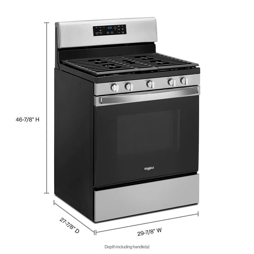 Whirlpool WFG525S0JS 5.0 Cu. Ft. Whirlpool Gas Range With Center Oval Burner