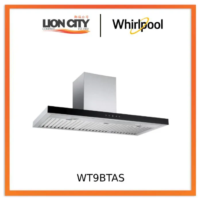 Whirlpool WT9BTAS  AirClean Power  90cm Auto Clean Wall-Mounted Chimney Hood