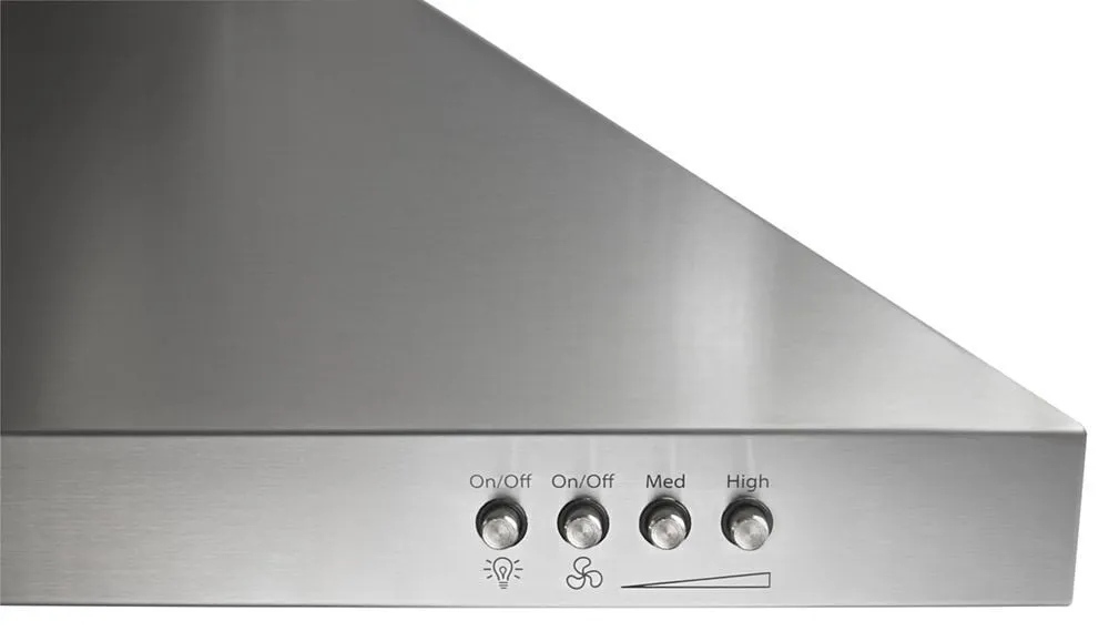 Whirlpool WVW53UC6FS 36" Contemporary Stainless Steel Wall Mount Range Hood