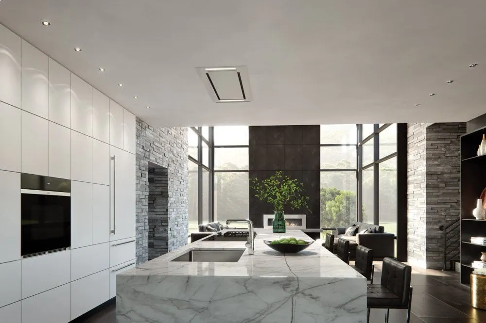 Wolf VC48W 48" Ceiling-Mounted Hood - White Glass