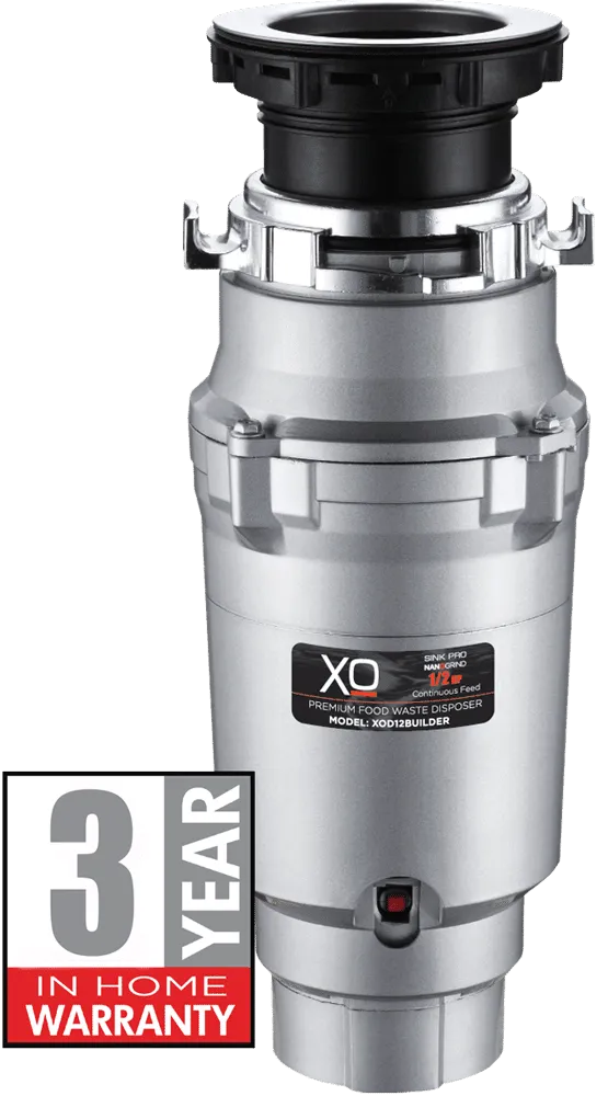 Xo Appliance XOD12BUILDER 1/2 Hp Twist Lock Mount, Continuous Feed Disposal