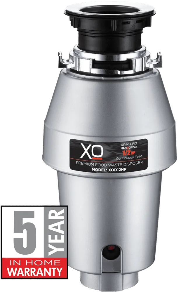 Xo Appliance XOD12HP 1/2 Hp Twist Lock Mount, Continuous Feed Disposal