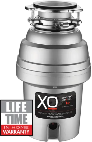 Xo Appliance XOD1PRO 1 Hp Pro 3 Bolt Mount, Continuous Feed Disposal