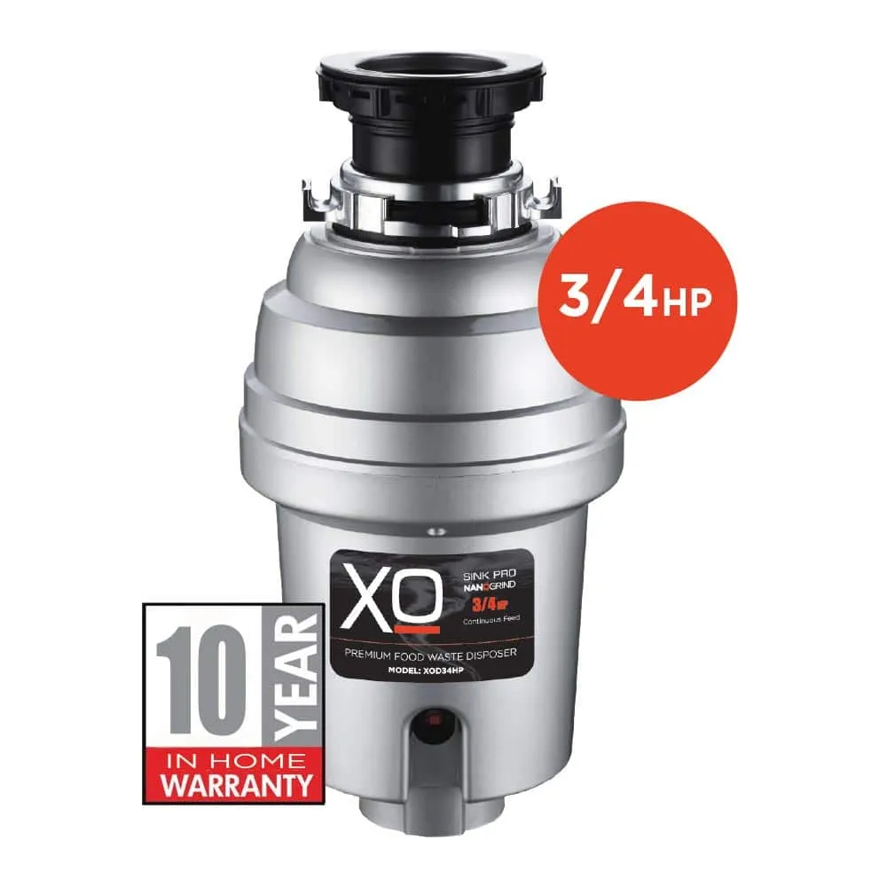 Xo Appliance XOD34HP 3/4 Hp Twist Lock Mount, Continuous Feed Disposal