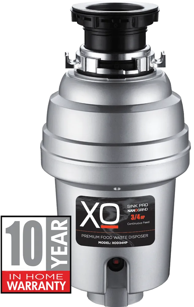 Xo Appliance XOD34HP 3/4 Hp Twist Lock Mount, Continuous Feed Disposal