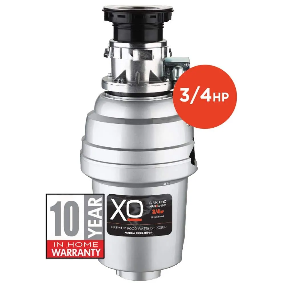 Xo Appliance XOD34HPBF 3/4 Hp Twist Lock Mount, Batch Feed Disposal