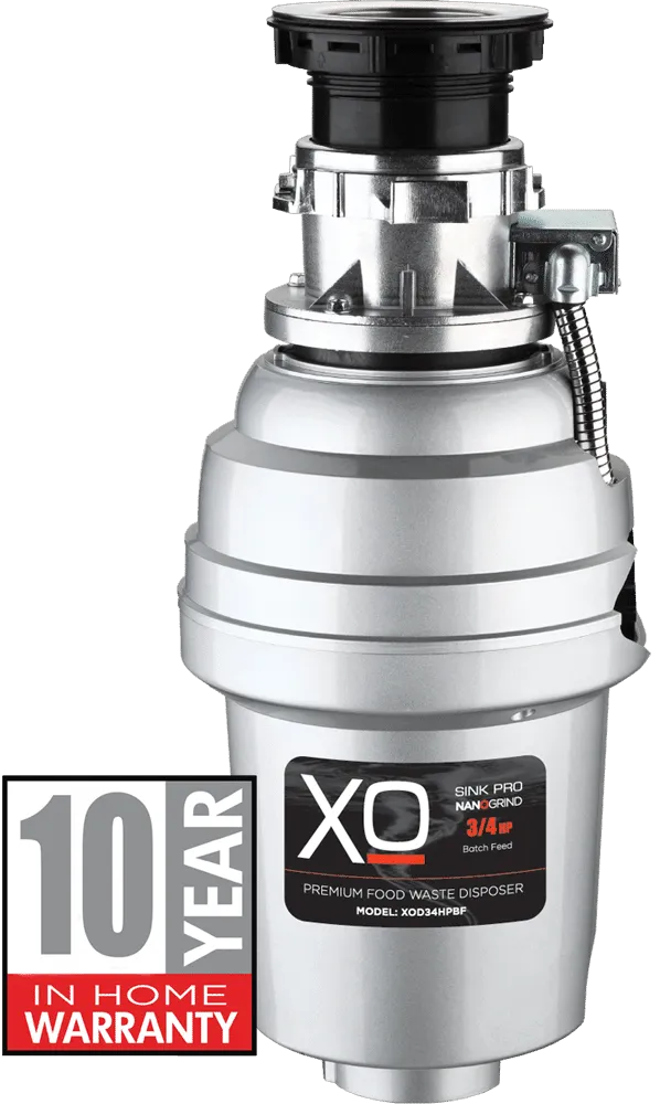 Xo Appliance XOD34HPBF 3/4 Hp Twist Lock Mount, Batch Feed Disposal