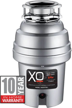 Xo Appliance XOD34PRO 3/4 Hp Pro 3 Bolt Mount, Continuous Feed Disposal