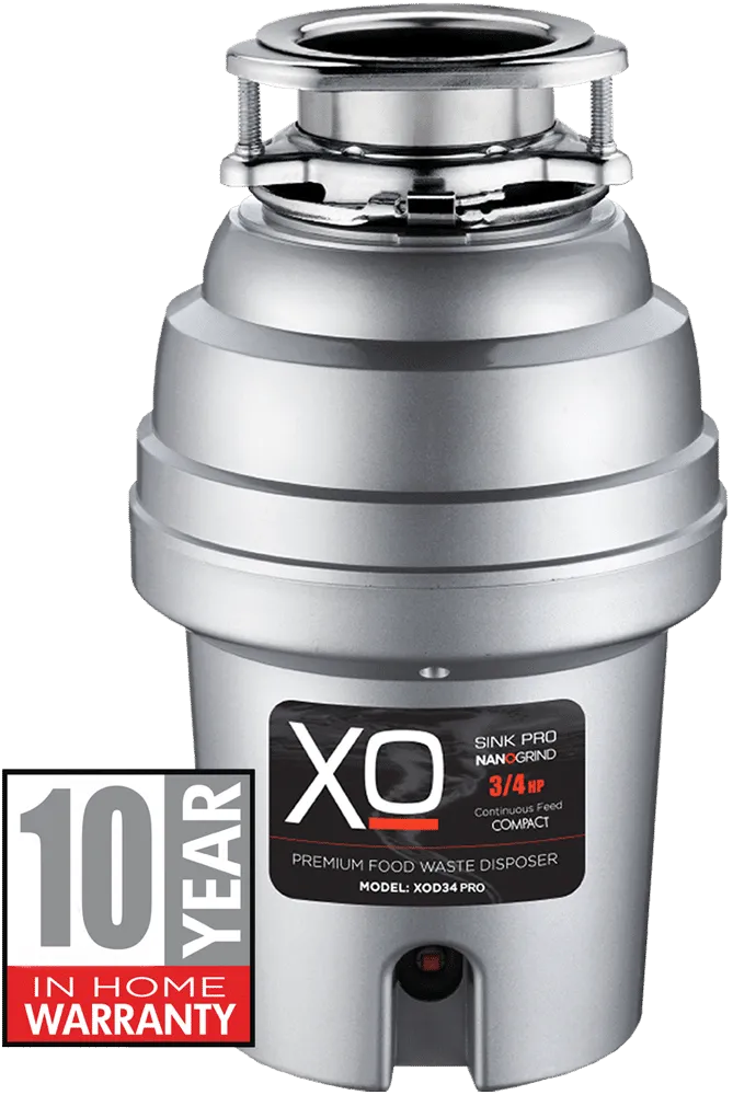 Xo Appliance XOD34PRO 3/4 Hp Pro 3 Bolt Mount, Continuous Feed Disposal