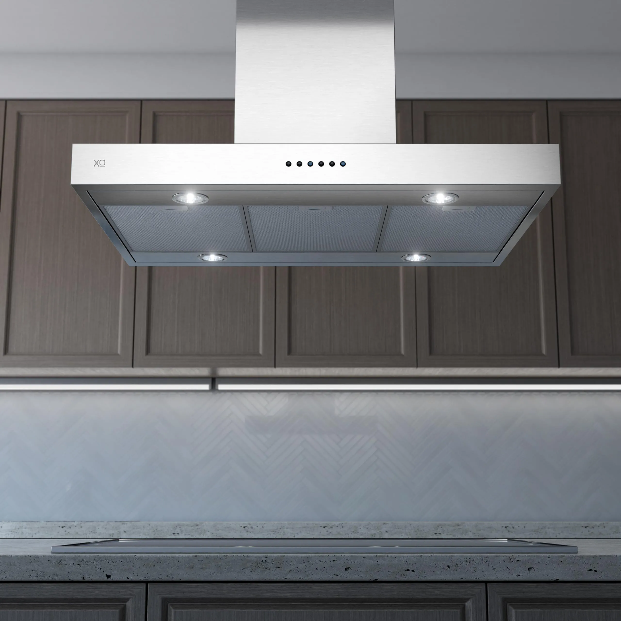 Xo Appliance XORI48SC New! 48In Ccc 600/395 Cfm Low Profile Island Hood Ss