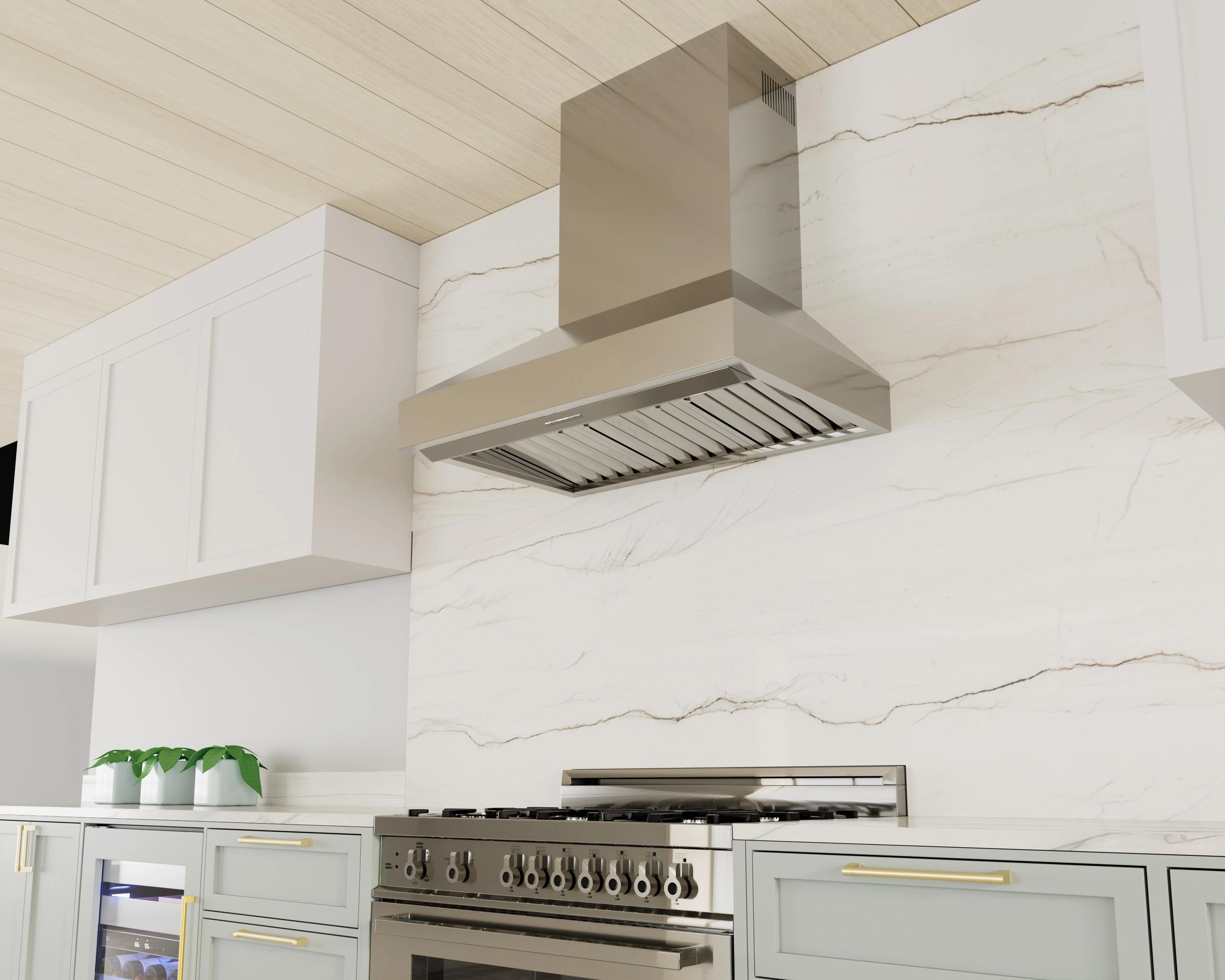Xo Appliance XOVV242KSE 42In Pro Wall Chimney Hood Ss Straight Lip 1000 Cfm