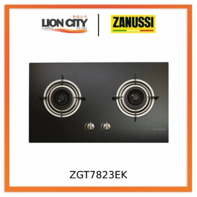 Zanussi ZGT7823EK 2 Burner Safety Device Glass Built in Hob(76cm,black)( no warranty, clearance set))