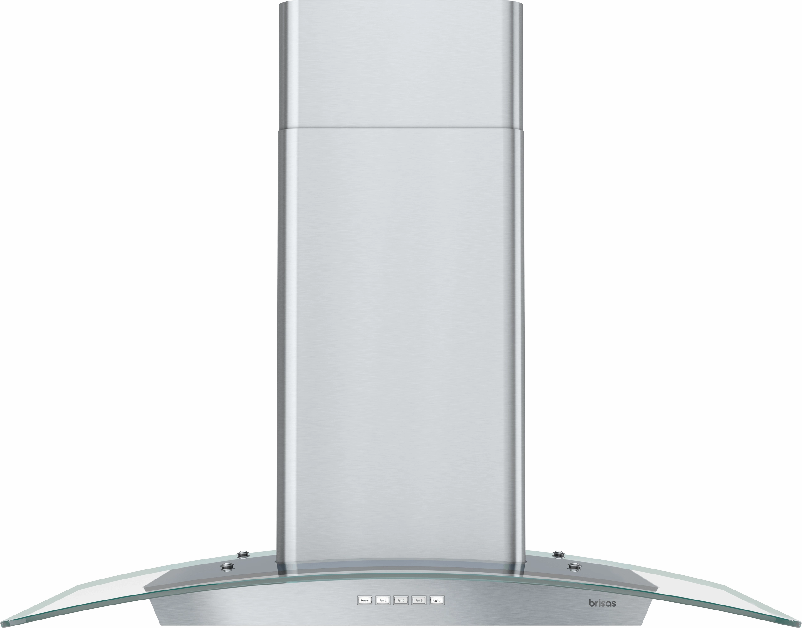 Zephyr BMIE30DG Brisas Curved Glass Wall, 30" G, Act, Led