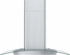Zephyr BMIE30DG Brisas Curved Glass Wall, 30" G, Act, Led