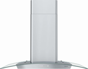 Zephyr BMLE30CG Brisas Curved Glass Island, 30" G, Act, Led