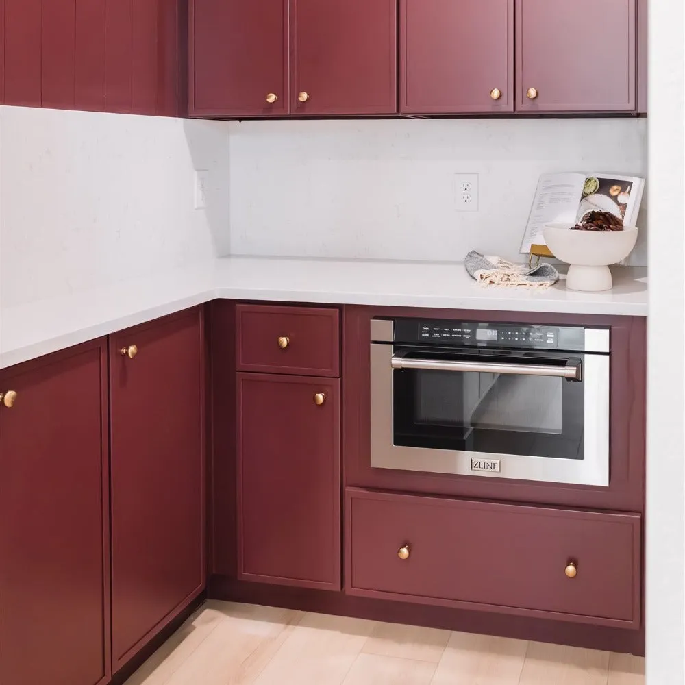 ZLINE 24 in. 1.2 cu. ft. Built-in Microwave Drawer in Stainless Steel with a Traditional Handle (MWD-1-H)