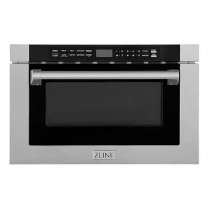 ZLINE 24 in. 1.2 cu. ft. Built-in Microwave Drawer with a Traditional Handle in Satin Stainless Steel (MWD-1-SS-H)